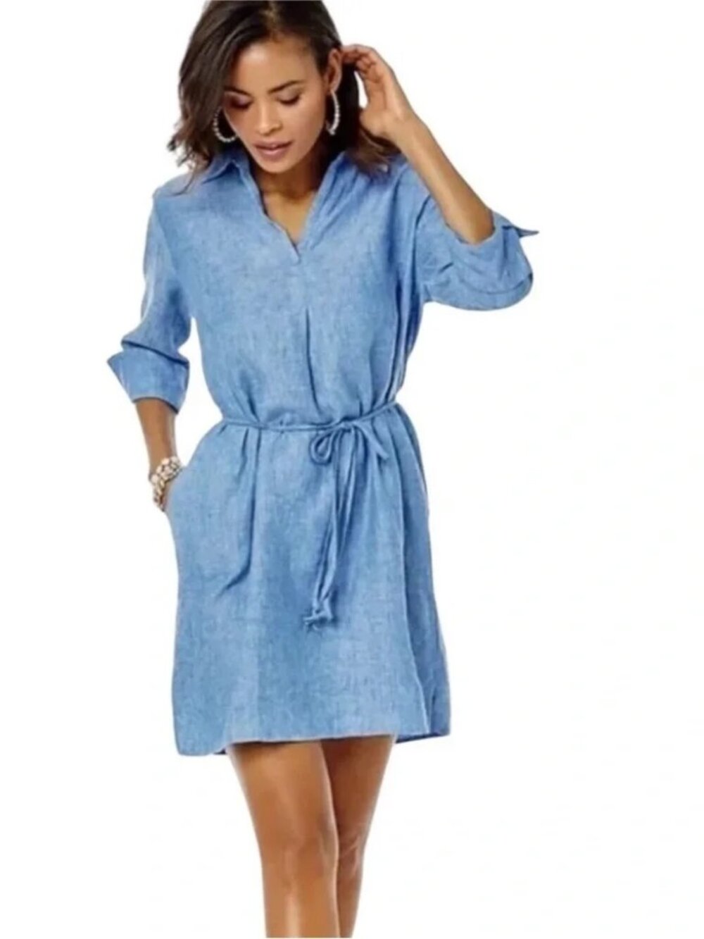 Lilly Pulitzer Pilar Linen Tunic Dress Size L